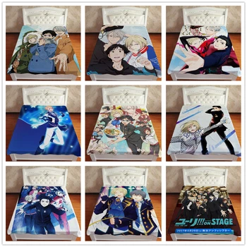 

Anime Manga YURI!!! on ICE Throw Blanket Blankets For Beds 005