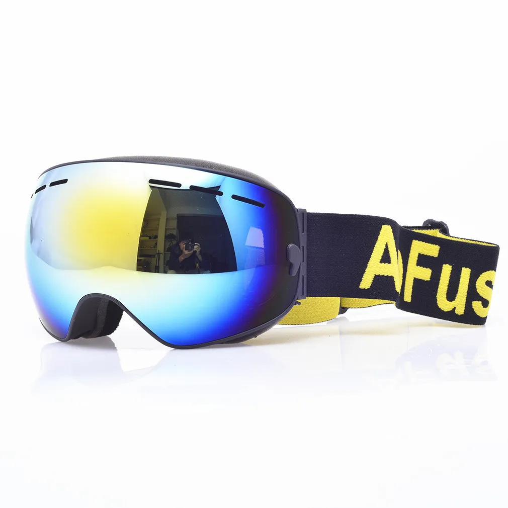 

Men Women Ski Snowboard Goggles Single Layer Anti-fog Waterproof Radiationproof Windproof Big Spherical Glasses for Winter Sport