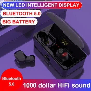 

New G10 TWS Bluetooth 5.0 Headset Touch Headset Wireless Bass LED Display with Charging box Support iOS/Android Sports Headset