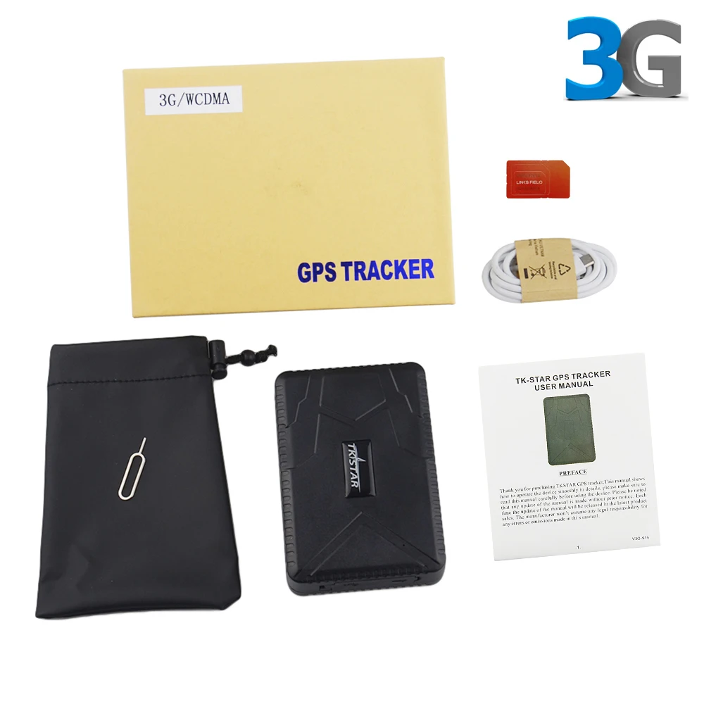 with free card 2 3g Автомобильный gps трекер TK915-3g gps-локатор для слежения за автомобилем с водонепроницаемым сильным магнитом добавить дистанционно голосовой монитор режим сна - Цвет: with free card 2