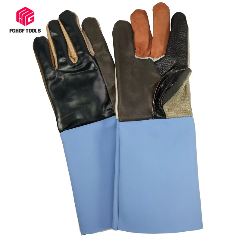 

FGHGF Welding wear-resistant gloves Labor insurance leather sleeves colorful protective safety carpenter blacksmith handling