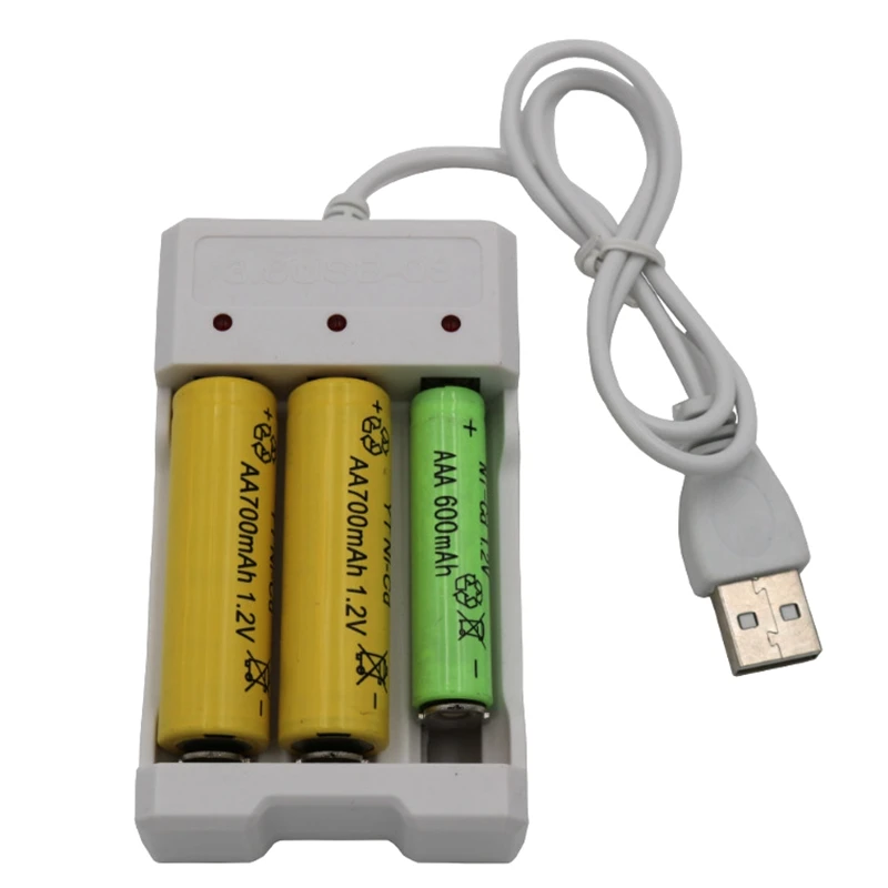 USB 3 слота AA AAA зарядное устройство Nimh Nicd аккумуляторы зарядное устройство s регулируемый независимый разъем для зарядки батареи Зарядка AA AAA