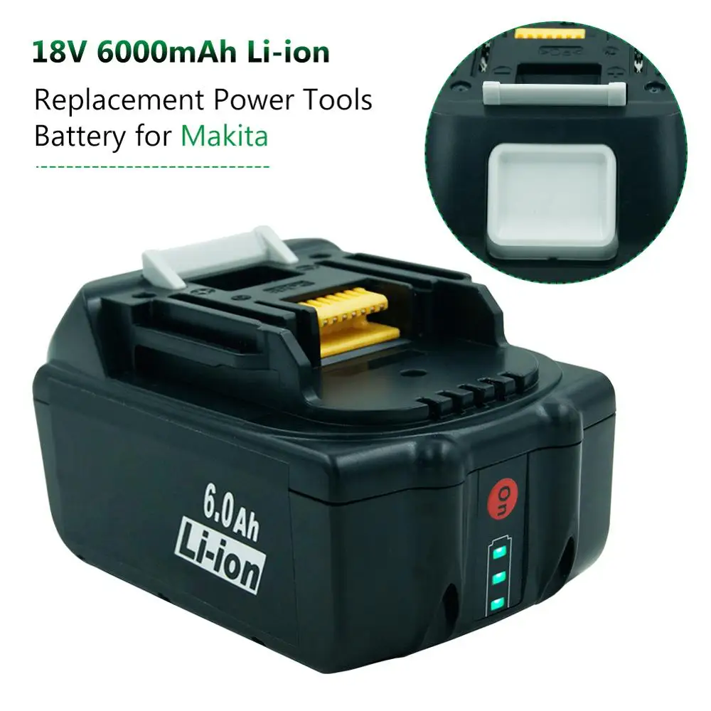 Перезаряжаемый литий ионный аккумулятор 6000 мАч 18 в для Makita18V Battey BL1830 BL1840 BL1850 BL1860
