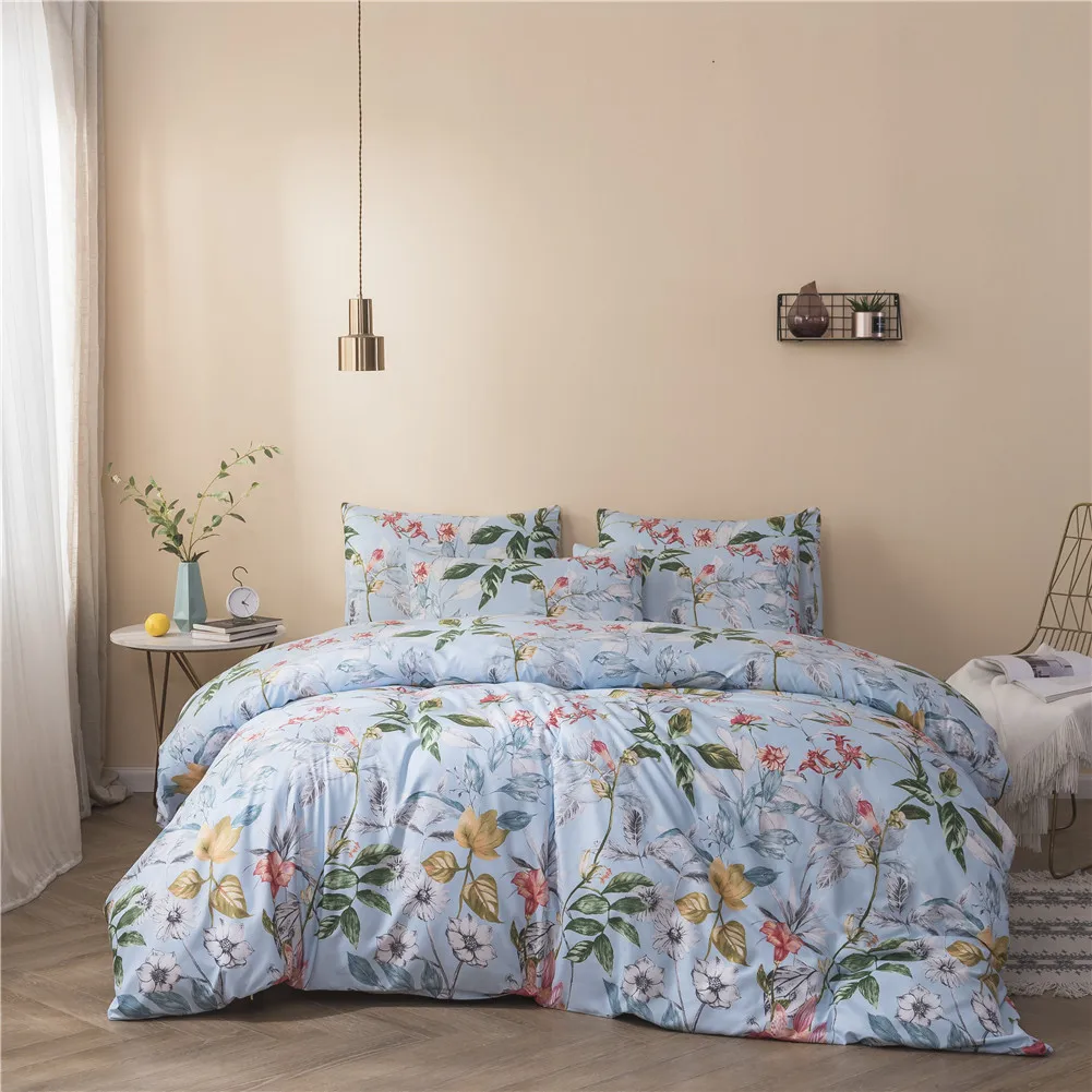 double duvet covers 3pcs Bedding Set For Room Classic Modern Duvet Cover And Pillowcase Polyester Duvet Cover Sets King Twin Full Size Quilt Covers flannelette sheets