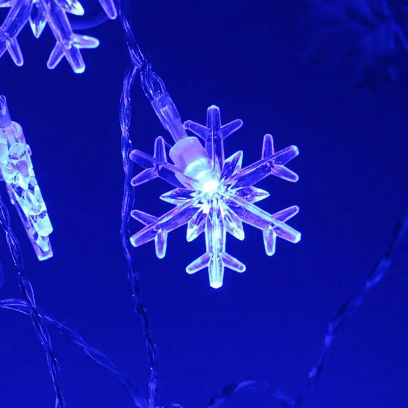 1.5m10 светодиодный Сказочный гирлянда светодиодный гирлянда Снежинка водонепроницаемый для нового года Рождественские украшения для дома