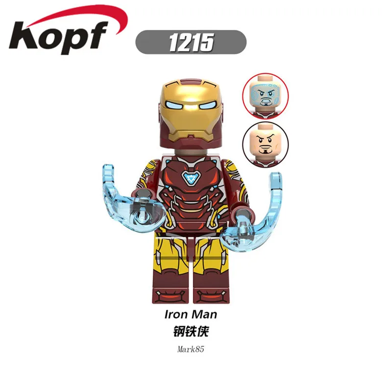 1215 20pcs No Box 20 шт. Супер Герои Питер Паркер арбалон Quicksilver Kingpin Tony Stark фигурки строительные блоки кирпичи для детей подарок игрушки X0270 - Цвет: 1215 20pcs No Box