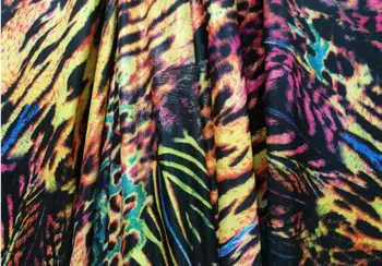 

150CM*100CM factory direct sales impermeable good drape color little leopard print knitted DIY cloth swimsuit bikini fabric