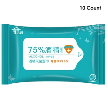 

1 Pack Non-Wovens Alcohol Wet Wipes Draw-Out Type Wet Wipes Sterilizing Wipes For Smartphone Door Handle Hands Toys Cleaning