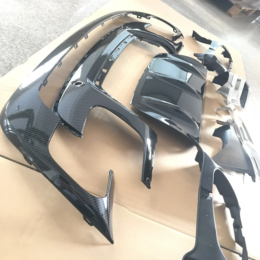 Задний бампер ROLLSROVER с эффектом углеволокна нижняя крышка диффузора для Range Rover Velar