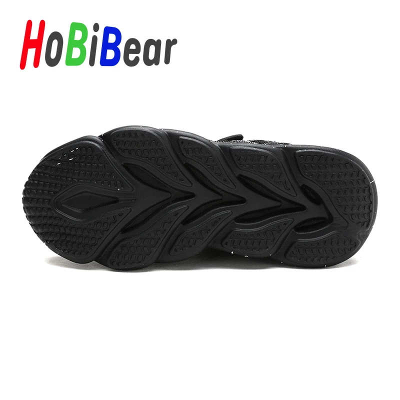 HOBIBEAR Children Boy Shoes Fashion Young Boy Casual Footwear Black Teenager School Shoes Super Light Big Boy Running Shoes