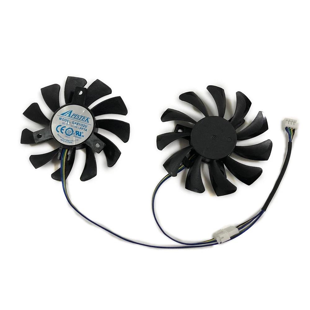 2 шт./компл. кулер R7 260X RX 560 GPU 4pin 75 мм GA81O2U/GA81S2U для Powercolor RX560D охлаждение видеокарты