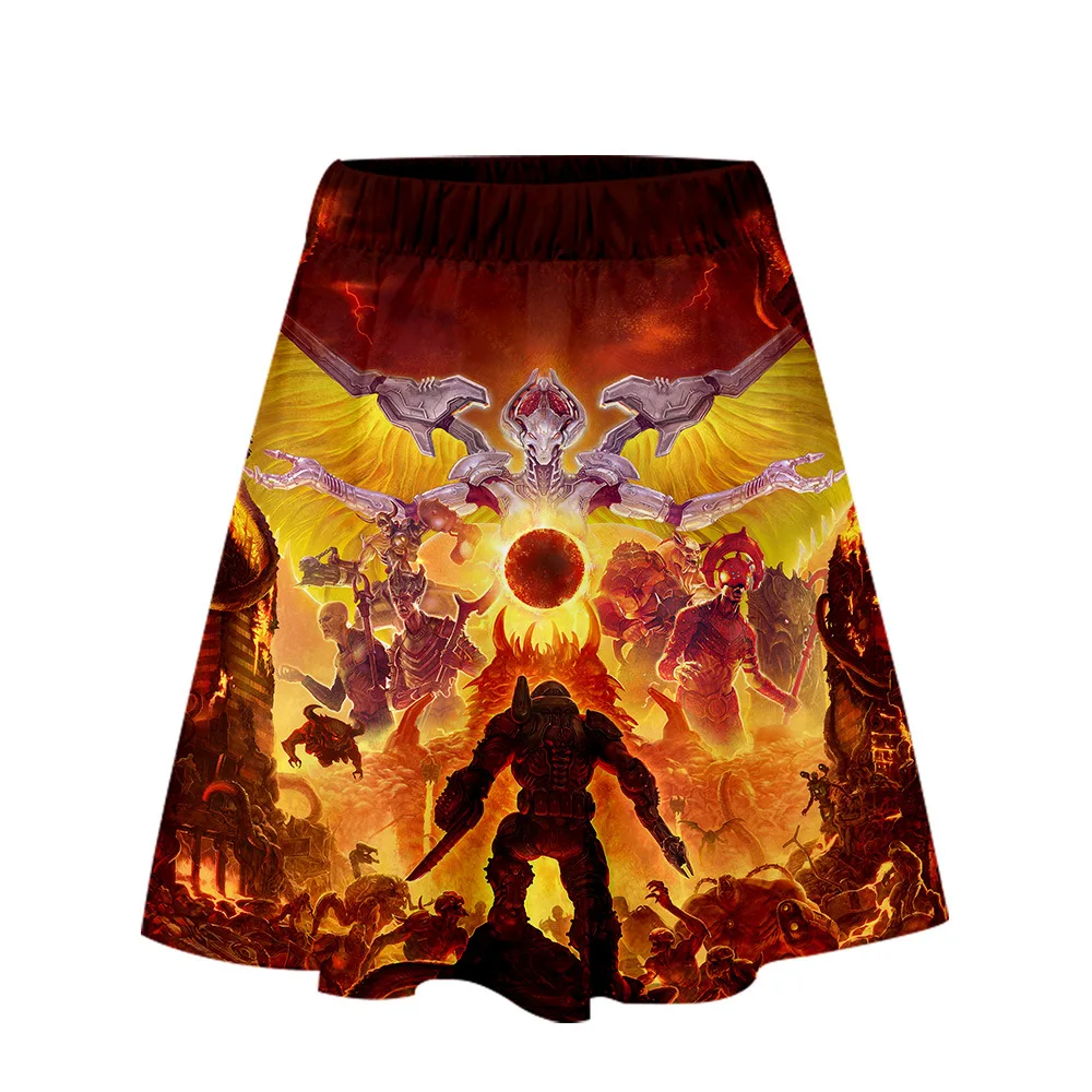 

2019 Summer New Style Doom Eternal Doom: Eternal 3D Digital Colour Printing Short Skirt
