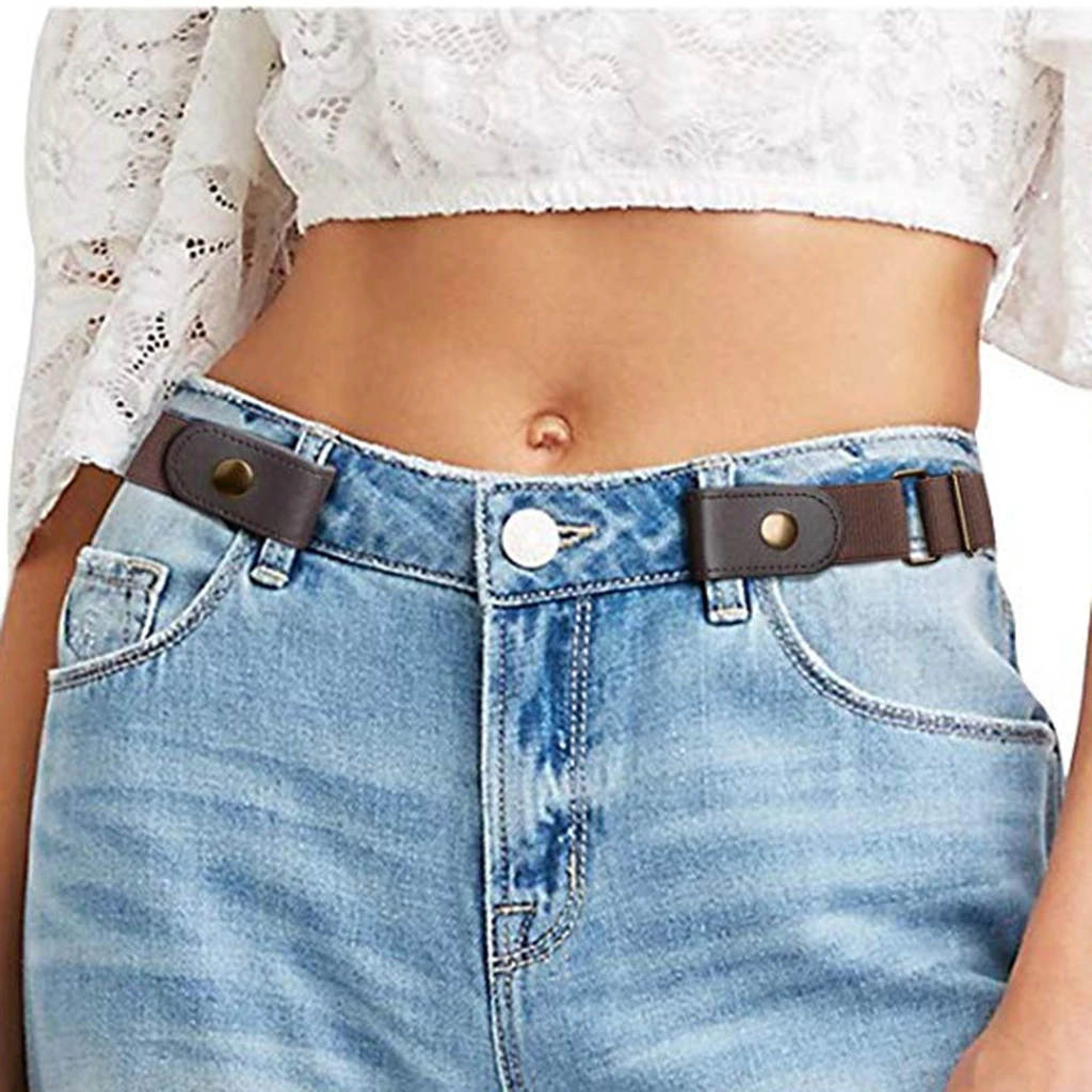 Jeans Without Buckle Belt Elastic Band Western Cowgirl Waist Belt Women