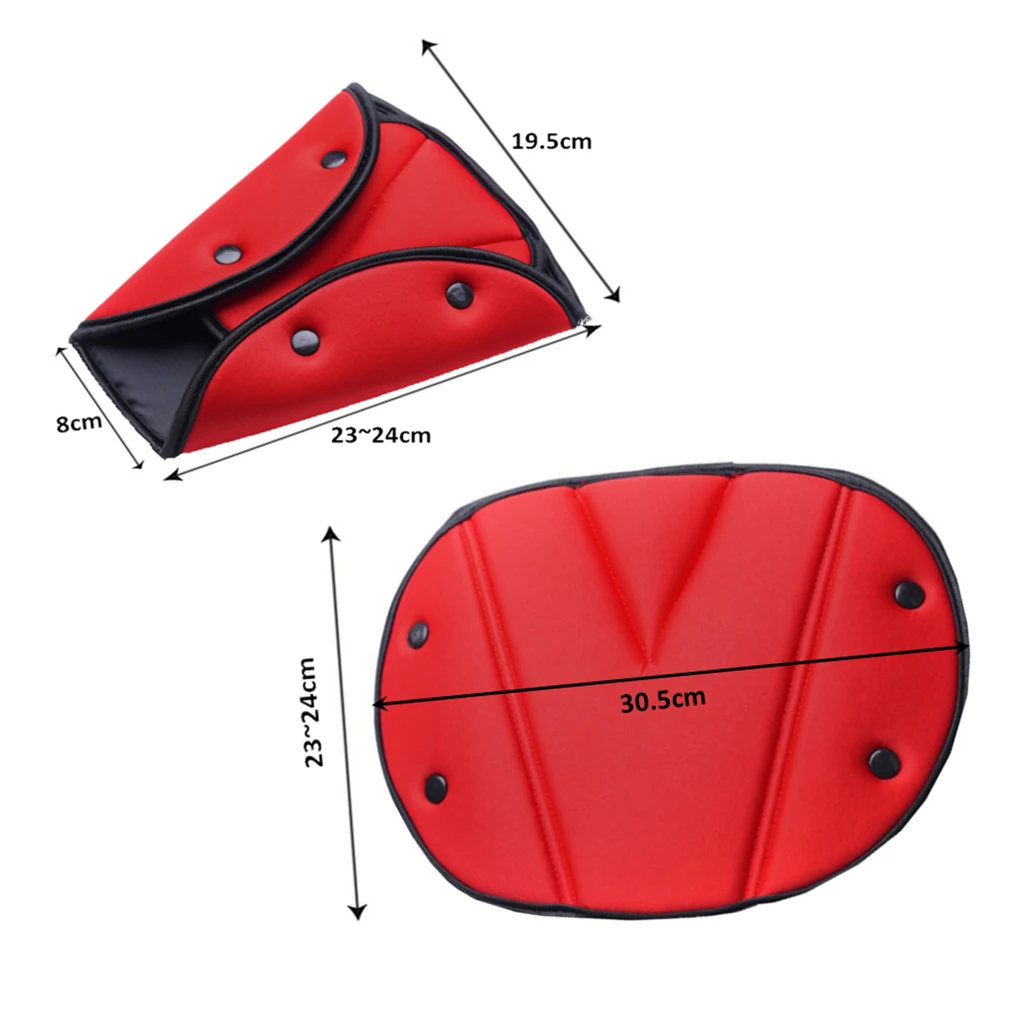 Car Seat Safety Belt Cover Sturdy Adjustable Triangle Safety Seat Belt Pad Clips Baby Child Protective Cover Shoulder Seat Belt 