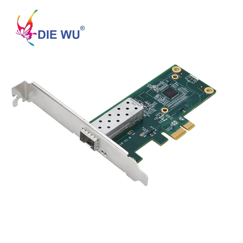 

PCIe 1x SFP 10/100/1000Mbps Desktop Network Adapter Gigabit Fiber Network Lan Card with Intel I210 Chipset TXA026