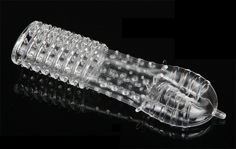 Silicone Reusable Condoms Time Delay Crystal Penis Rings Male Penis Extension Sleeves Cock Rings Adult Sex Toys for Men 5 Types9