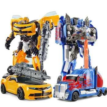 

27cm Transformation Robot Toys Car Series Anime Optimus Prime Hornet Plastic ABS Robot For Kids Boy Toys With Box