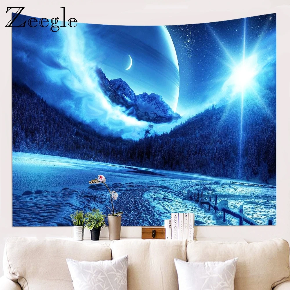Zeegle Tapestries For Living Room Bedroom Hanging Creative Wall Tapestry Home Decor Yoga Beach Mat Picnic Blanket Bed Account