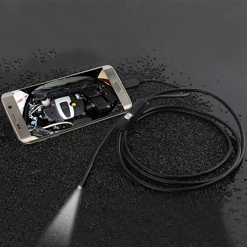 TOSPRA 5 м* 7 мм эндоскоп камера Android PC ноутбук 6 светодиодов Регулируемый гибкий IP67 водонепроницаемый USB осмотр бороскоп камера