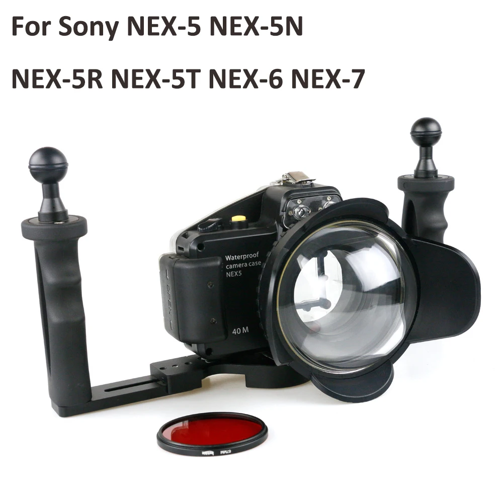 수중 하우징 카메라 다이빙 케이스, 방수 박스,  NEX5 NEX-5 NEX5N NEX-5N NEX5R NEX5T NEX-5T NEX6 NEX-6 NEX7 NEX-7