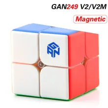 Высокое качество Ган 249 v2 M Магнитный 2x2x2 магический куб 2x2 GAN249 Скорость головоломка Рождественский подарок идеи детские игрушки для детей