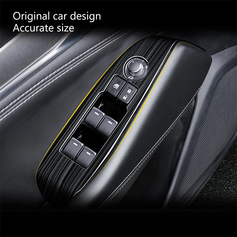 For Mazda 6 Atenza 6 2019 2020 Accessoires Car Gear Shift Box + Window Switch Panel Cover Sticker Trim Strip Garnish Styling
