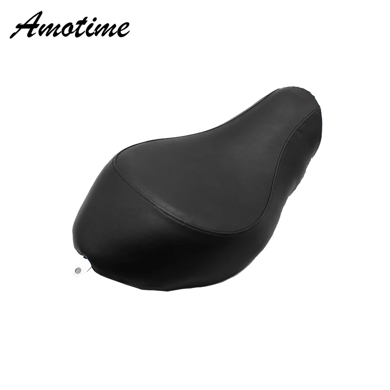 

Black Leather Seat Solo Saddles Front Rider Cushion Fit For Harley Sportster XL 883 1200 2005-2013