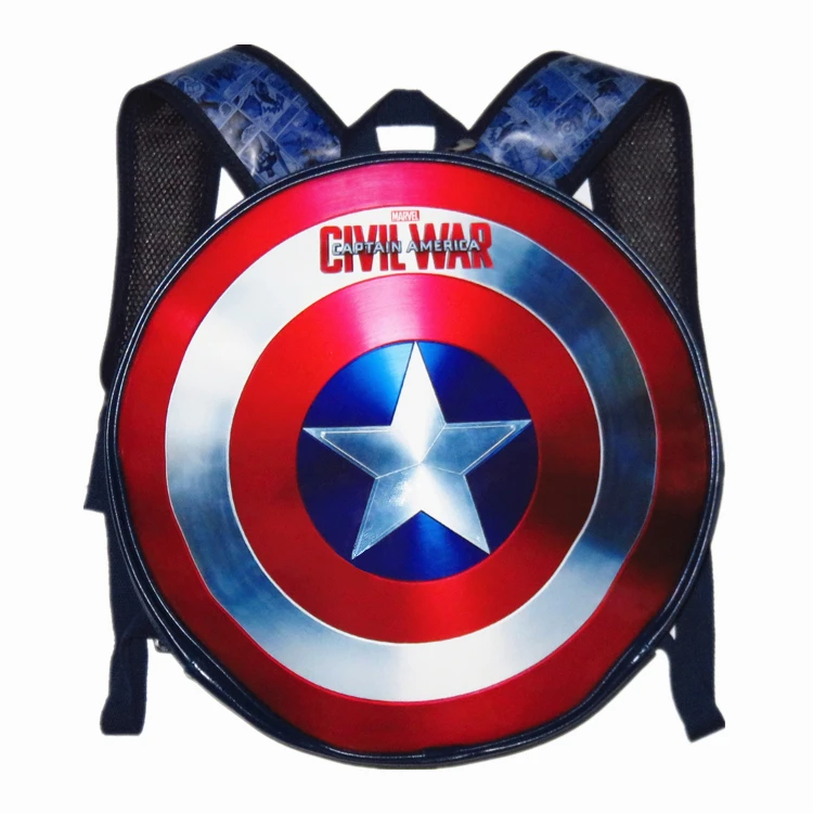 

The Captain America Shield Backpack Special Women Men Personality Bags Cosplay Costumes Props