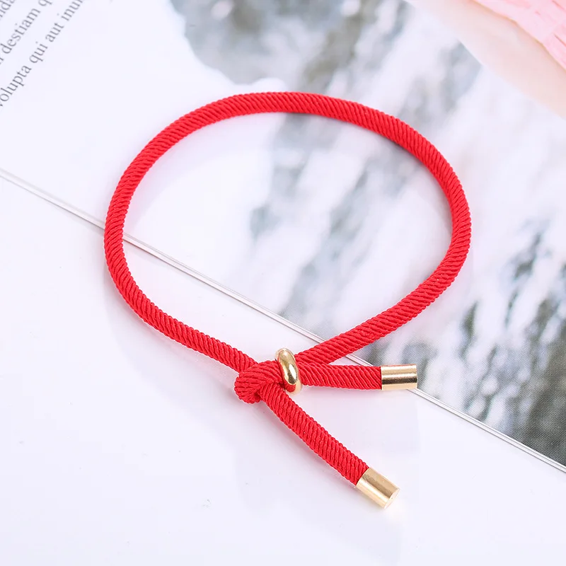 Tibetan Buddhism Red Black Bracelet Adjustable Size Bracelet Men's Women's Milanese Lucky Lucky Red