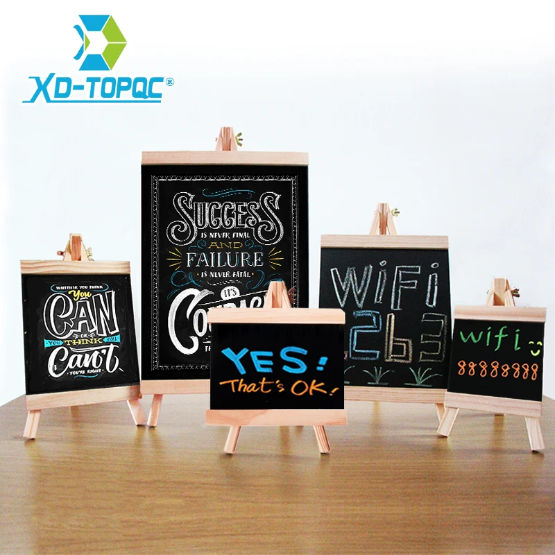 5 Styles Mini Chalkboard Desktop Blackboard Pine Wood Frame Table-top Black Board With Easel  For Memu Drawing Bulletin Boards 60 90cm restaurant menu chalkboard magnetic blackboard pine mdf wood frame black message boards with easel factory direct sell