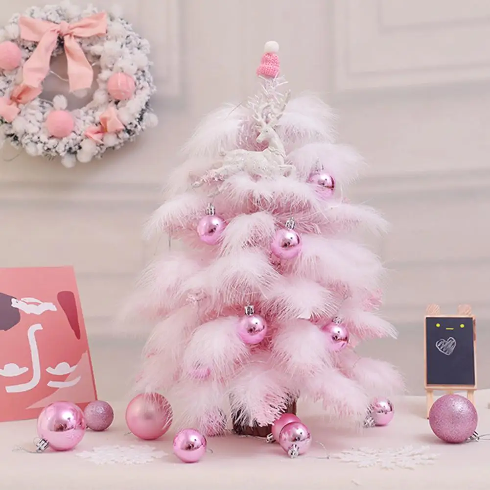 45 см розовый комплект для рождественской елки светодиодный светильник строка украшения с изображением розовых перьев орнамент с рождественской елкой Рождество Хэллоуин партии украшения