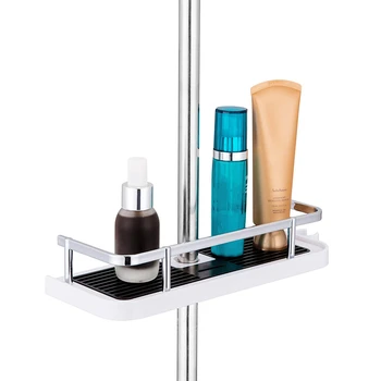

1Pcs ABS Bathroom Shower Shelf Hanging Shower Rack Shower Pole Shelf With Buckle And Shower Head Hook For Shower Pole