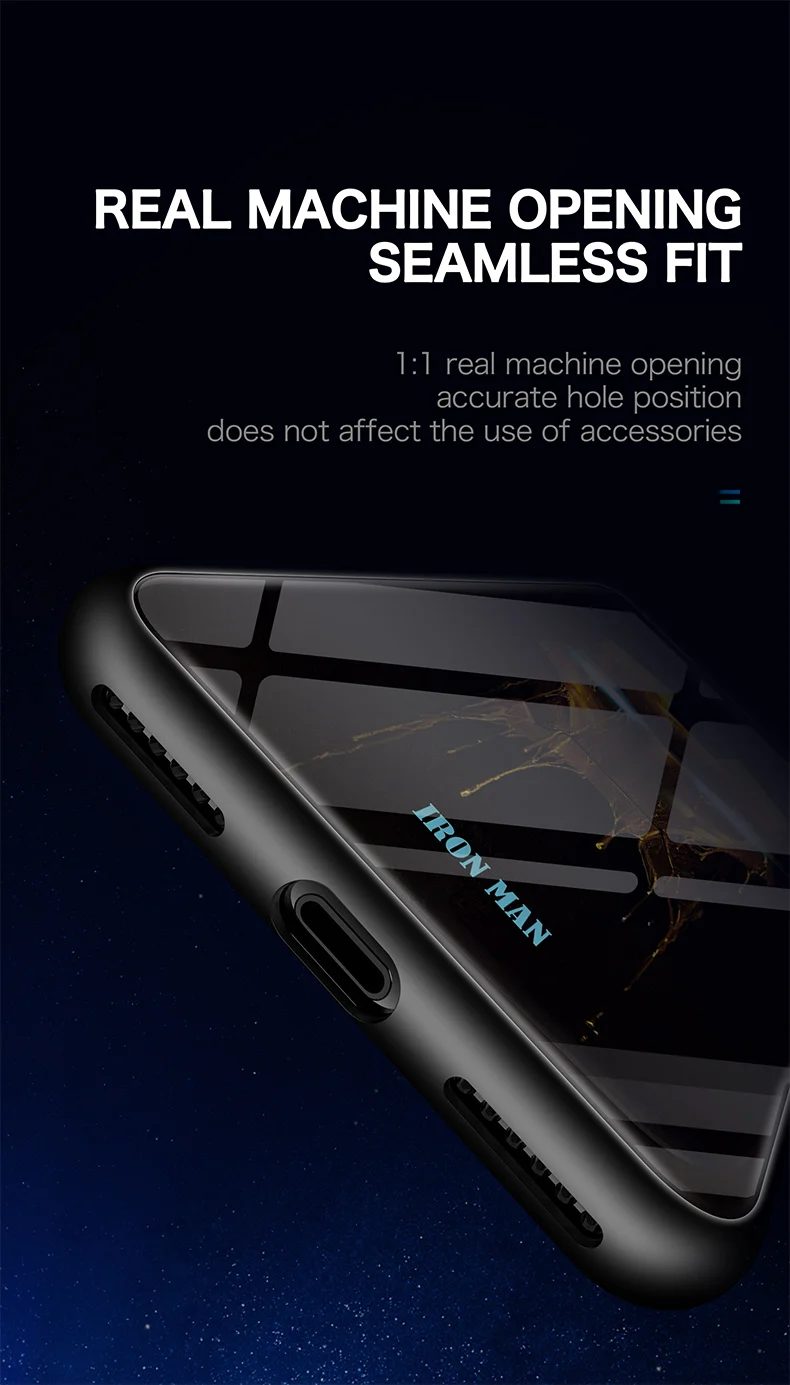 Чудо-яд Железный человек светящийся стеклянный чехол для телефона для iPhone 11 Pro Max XSmax XR XS X 8 7 6s 6 Plus Бэтмен чехол Спайдермен Coque