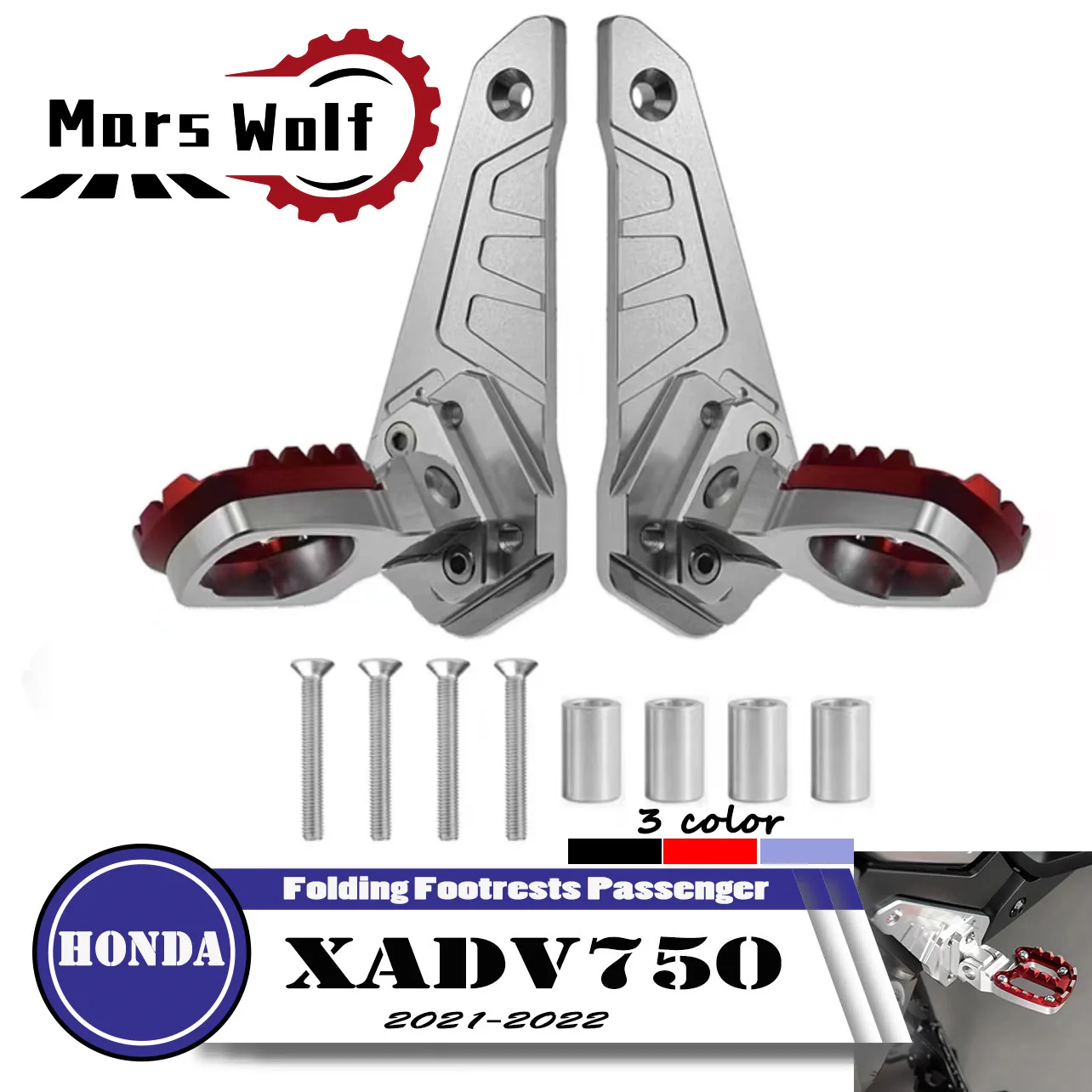 

FOR Honda NEW XADV 750 X-ADV 750 XADV750 2021 2022 New Rearset Footrest Foot Peg Pedal Passenger foot pegs rest footpegs CNC