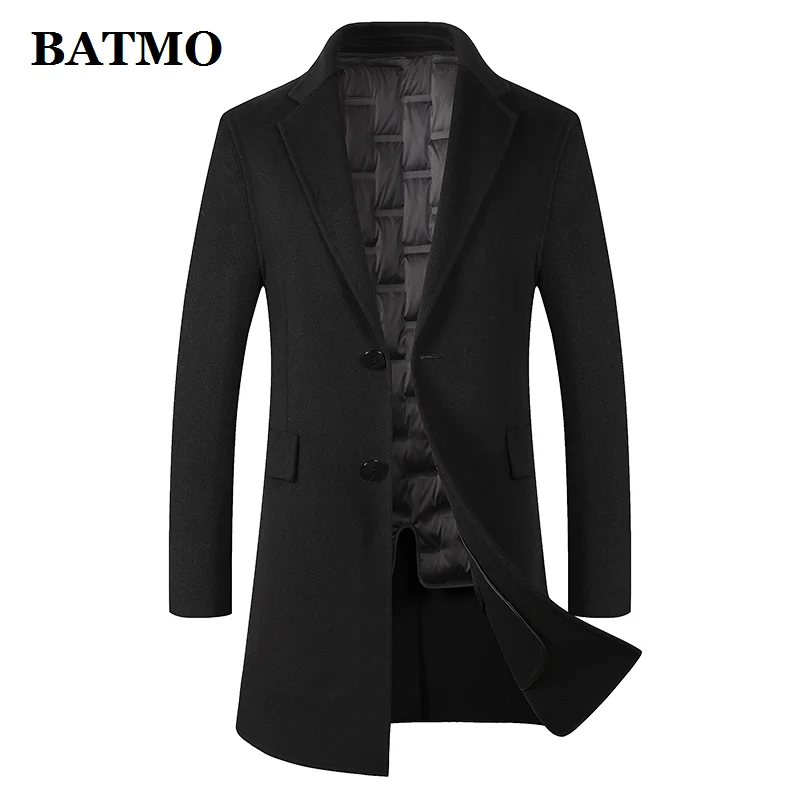 BATMO, Новое поступление, зимнее шерстяное пальто высокого качества для мужчин, 90% белый утиный пух, подкладка, шерстяные куртки, большие размеры, M-8XL.921