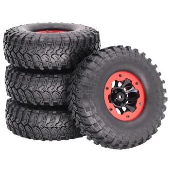 

Hot 1.9-Inch Stainless Steel Wheel Hub RC Remote Control Car Off Road Vehicle Inflatable Rubber Tire for SCX10 TRX4 Red