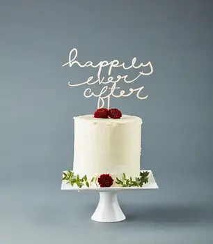 

Custom Lettering Wedding Cake Topper -Custom Wedding Cake Topper - Birch Lasercut Cake Topper