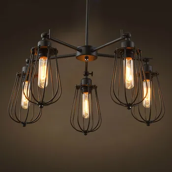 

2020 Limited Hanglamp Lampen Nordic Style Led Iron Chandelier North European Restaurant Bedroom Personalized Decoration Halogen
