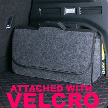 

Car Trunk Organizer Storage Box Bag Foldable Soft Felt Auto Car Boot Organizer Travel Tools Stowing Tidying Container Box