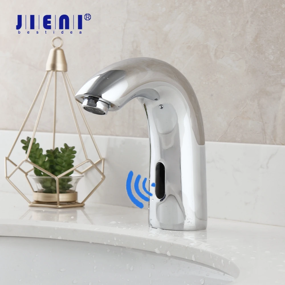 Bathroom Automatic Sink Faucet Mixer Hot and Cold Water Chrome Hand Touch Griffin Faucets Solid Brass Automatic Sensor Tap 