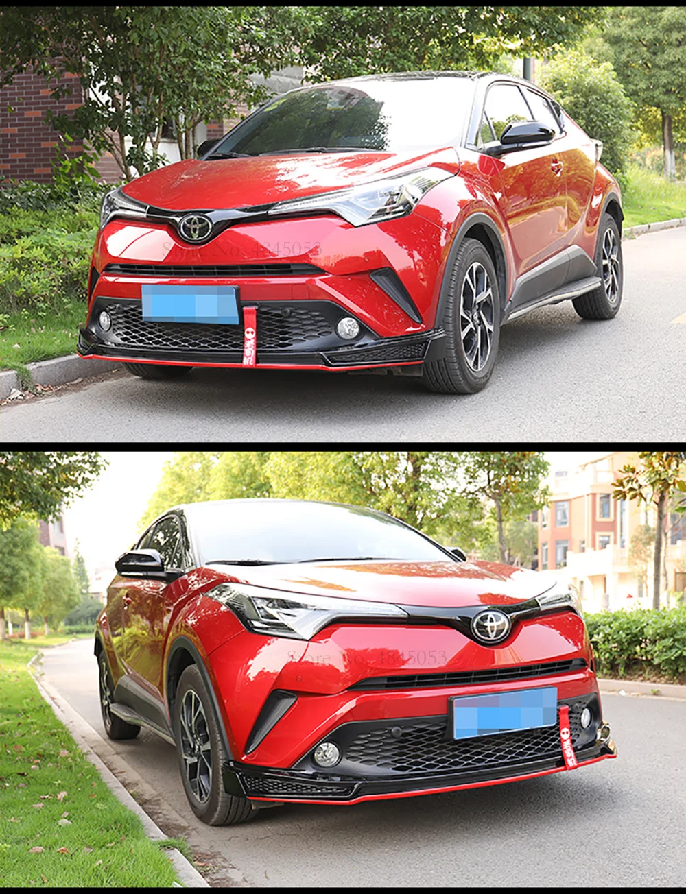 Для Toyota CHR CH-R Корпус Комплект спойлер из углеродного волокна задний спойлер передний бампер диффузор защитные бамперы