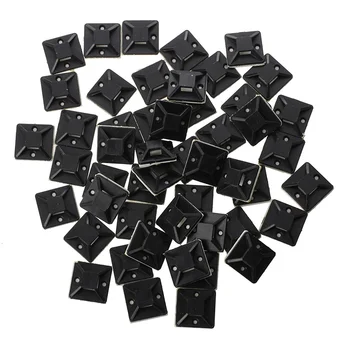 

50 Units 25 x 25 x 8 mm Self Adhesion Mount Base Cable Tie Support