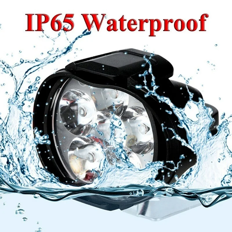 2pcs 6 LED Motorcycle Headlight SpotLights Auxiliary High Brightness Lamp Electric Vehicle Scooters Autocycle Modified Bulbs
