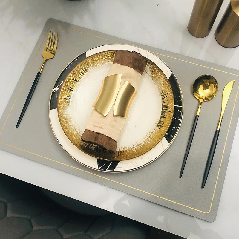 Nordic Luxury Black / Gold Tableware Set 1