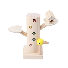 

2022 Woodpecker Catch Worm Hand Eye Coordination Montessori Educational Game Over 3 Year Old Wooden Toy Gift Home Funny