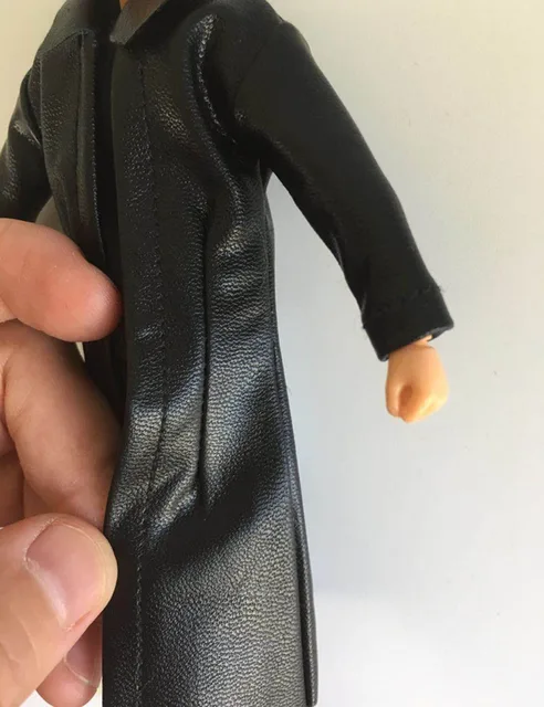 1/12 Female/Male Figure Accessory Leather Windbreaker Coat Pants Two-piece Suit Clothes Model for 6 inches Action Figure 6