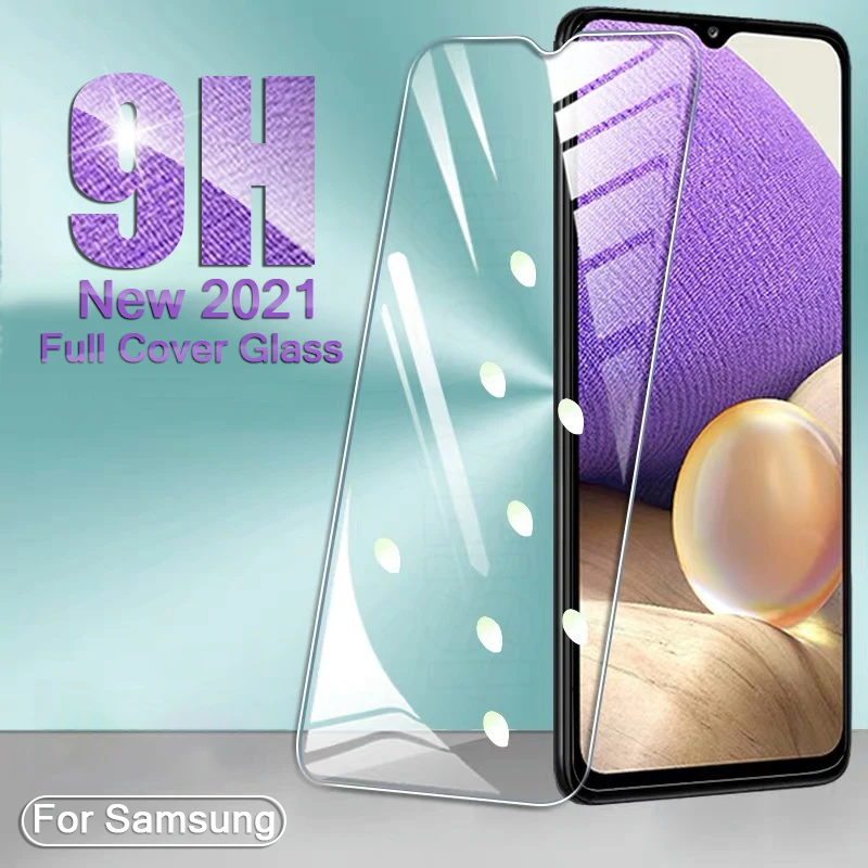 Vidrio protector 9H para Samsung Galaxy M31 M21 M51 A30 A50 A51 A71 Funda de vidrio A11 A21 A31 A10 A20 A60 A70 A30s A50s Protector de pantalla