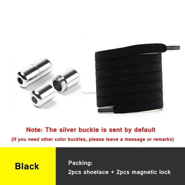 New Elastic Laces without ties Shoelaces for Sneakers Flat No Tie Shoe laces Kids Adult Quick Shoe lace Rubber Band Shoestring black
