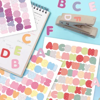 

Cartoon Hand Account English Letter Sticker DIY Scrapbook Craft Diary Photo Mobile Phone Computer Seal Sticker Paper 8Sheet