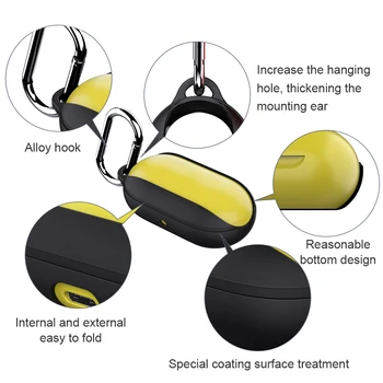 

Earphones Protective Pouch Case 6 Color With Keychain For Samsung Galaxy Buds Headphones Case Box Protective Cover Silicone Case